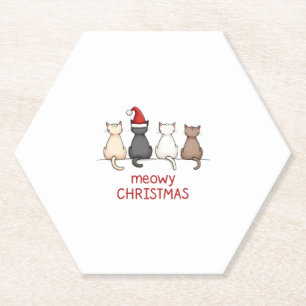 Meowa Catmas Weihnachten Niedlich Kitten Katzen We Untersetzer