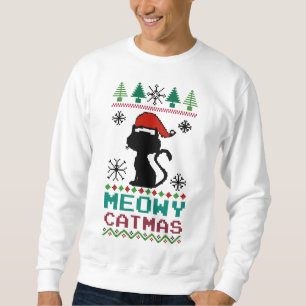 Meowa Catmas Weihnachten Weihnachtskat Ugly Sweate Sweatshirt