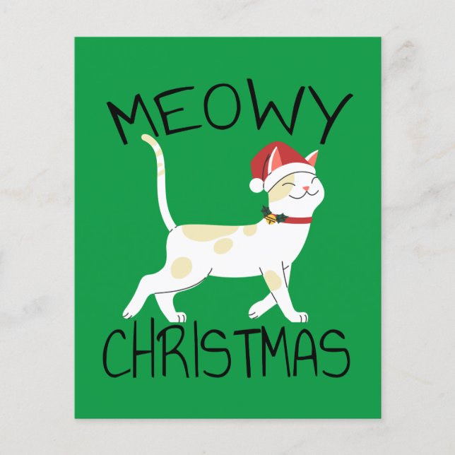 Meowa Christmas - Funny Christmas Flyer (Vorne)