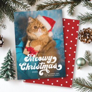 Meowa Christmas Simple Fun Modernes Foto Feiertagskarte