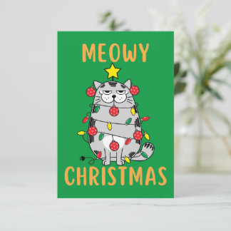 MeowChristmas Funny Weihnachtskarte