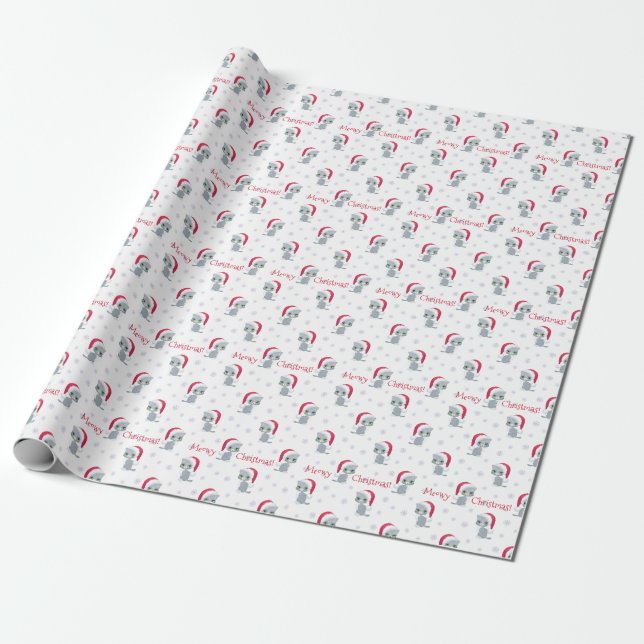 MeowChristmas Niedlich Kitten Wrapping Paper D Geschenkpapier (Ungerollt)