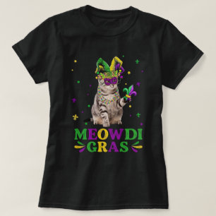 Meowdi Gras Katzen-Narr Mardi Gras Kunst T-Shirt