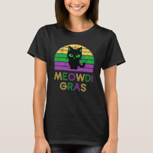 Meowdi Gras Mardi Gras Funny Cat Pun Women T-Shirt