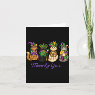 Meowdi Gras Mardi Gras Katzenliebhaber New Orleans Karte