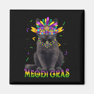 Meowdi Gras Mardi Gras Katzenliebhaber New Orleans Magnet