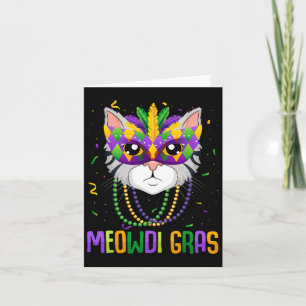 Meowdi Gras Mardi Gras Parade Carnaval Karte