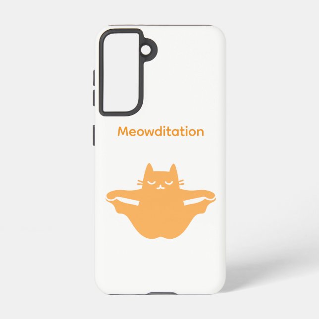 Meowditation Calm Yellow Cat Galaxy Case Samsung Galaxy Hülle (Rückseite)