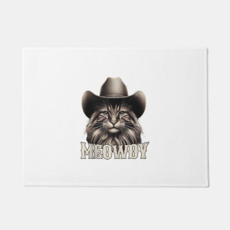 Meowdy Cat Cowboy Cowgirl Meow Howdy Halloween Cos Fußmatte
