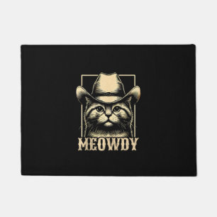 Meowdy Cat Cowboy Cowgirl Meow Howdy Halloween Cos Fußmatte