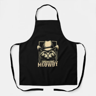 Meowdy Cat Cowboy Cowgirl Meow Howdy Halloween Cos Schürze