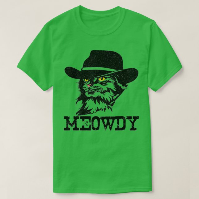 Meowdy Cat Funny Mashup between Meow and Howdy (1 T-Shirt (Design vorne)