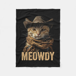 Meowdy Cat Shirt Meowdy Cowboy Cat Country Western Fleecedecke
