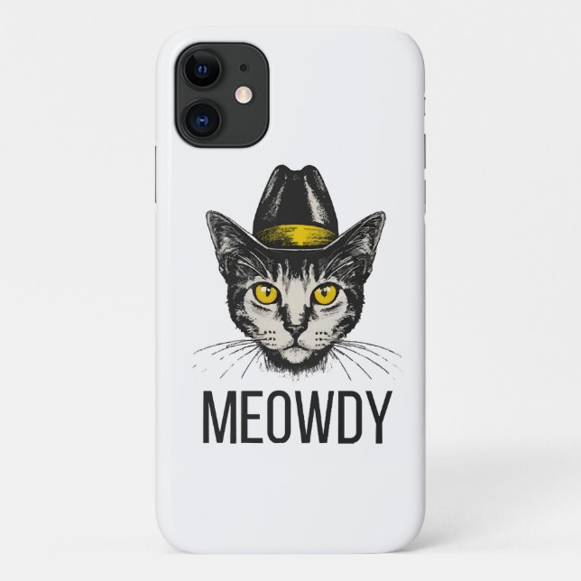 Meowdy Funny Cat Case-Mate iPhone Hülle (Rückseite)