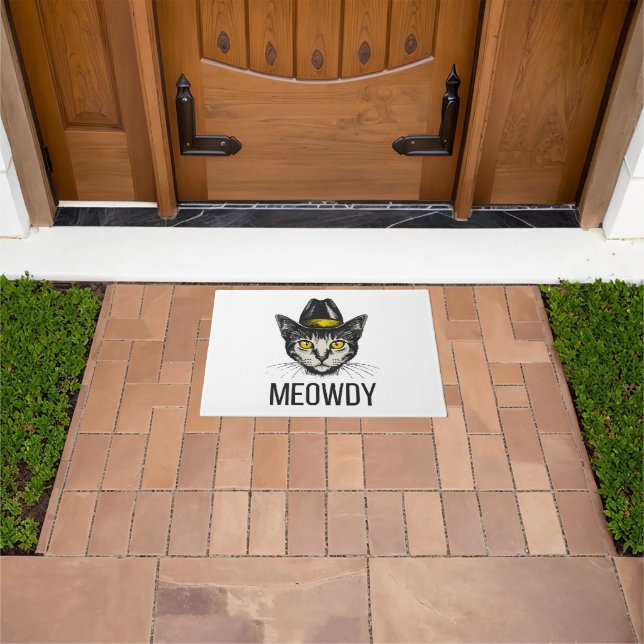 Meowdy Funny Cat Fußmatte (Außenbereich)