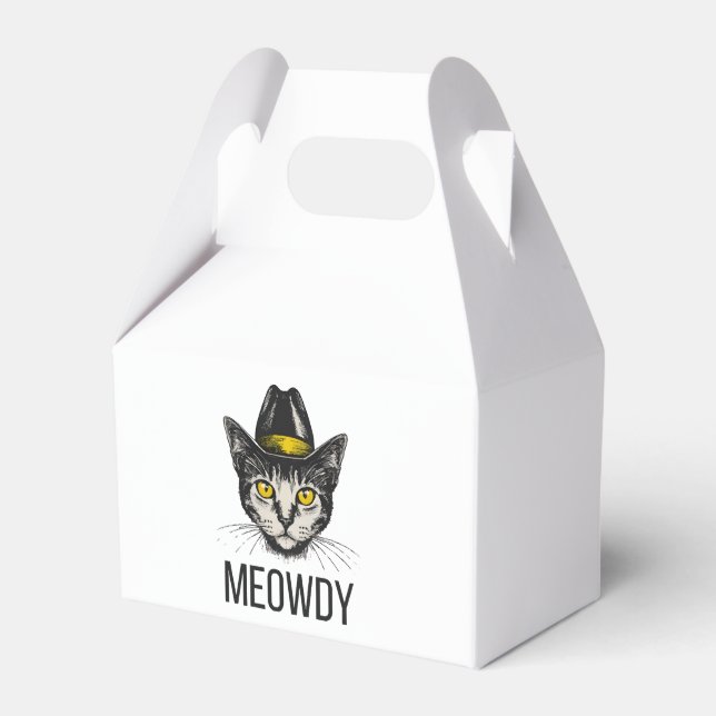 Meowdy Funny Cat Geschenkschachtel (Vorderseite)