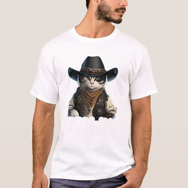 Meowdy Funny cat Meme für Katze T-Shirt (Vorderseite)