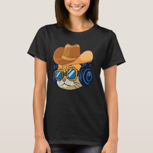 Meowdy! Funny Country Music Cat Cowboy Hat Vintag T-Shirt