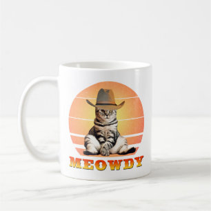 Meowdy Funny Cowboy Cat Kaffeetasse