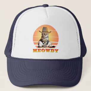 Meowdy Funny Cowboy Cat Truckerkappe