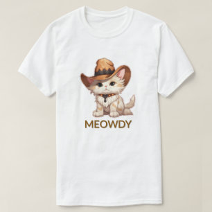 Meowdy Funny Western Cowboy Cat T-Shirt