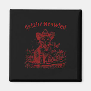 Meowdy Junggeselinnen-Abschied Cowgirl Cowboy Cat Magnet