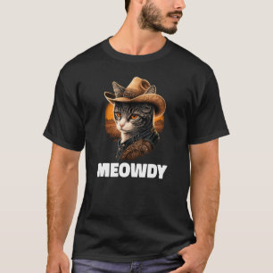 Meowdy Mashup und Howdy Country Music Cat T-Shirt