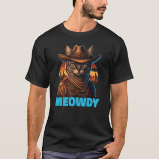 Meowdy Mashup und Howdy Country Music Cat T-Shirt