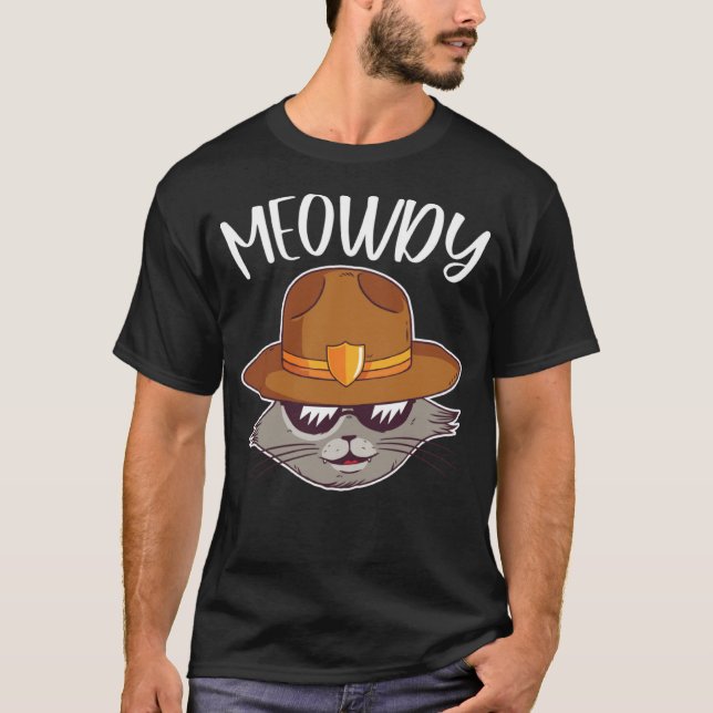 Meowdy Texas Cat Meme Cat T-Shirt (Vorderseite)