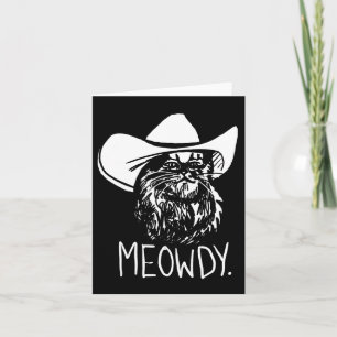 Meowdy Texas Cat Meme Karte