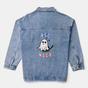 Meoween Ghost Kitten 31 Cat USA Oktober Halloween Jeansjacke