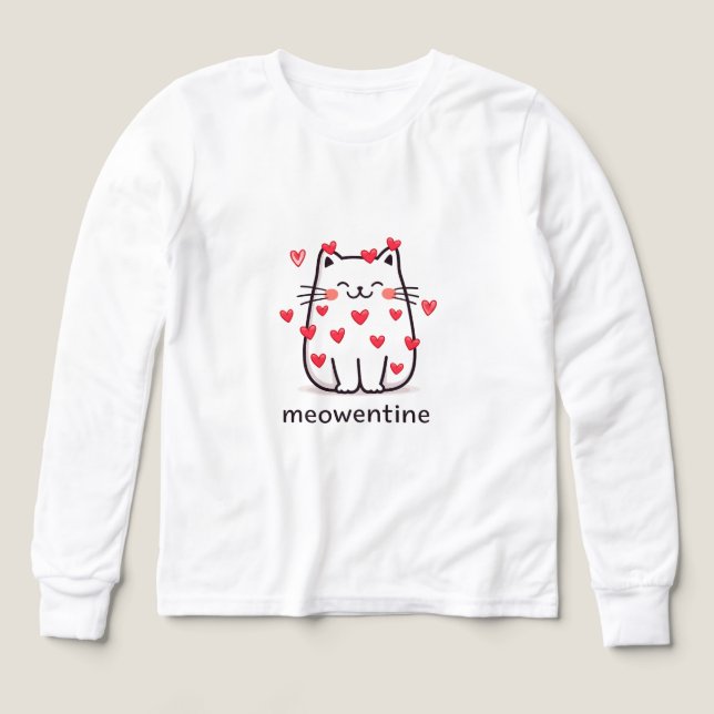Meowentine Cat Design – Cute Valentine’s Day Love  (Design Vorderseite)