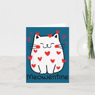 Meowentine Süße Katze Valentinstag Herz Meow Kitt Karte