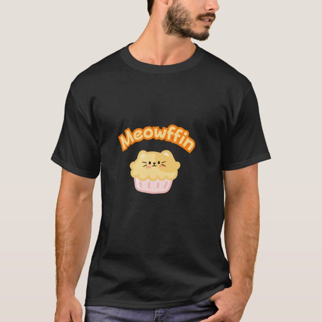Meowffin Muffin Niedlich Anime Cat T-Shirt (Vorderseite)