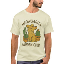 Meowgarita Garden Club - Cat & Cactus T-Shirt