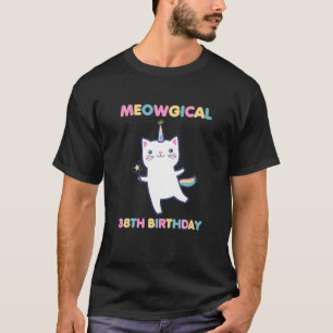 Meowgical 38 h Geburtstag Kitty 38 Jahre alte Katz T-Shirt