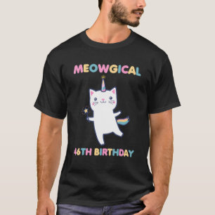 Meowgical 46. Geburtstag Kinder 46 Jahre alt Katze T-Shirt