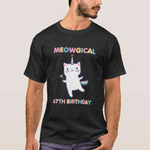Meowgical 47h Geburtstag Kitty 47 Jahre alte Katze T-Shirt