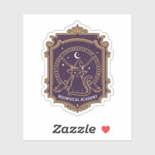 Meowgical Academy - Wappen der Hexenkkatze Aufkleber