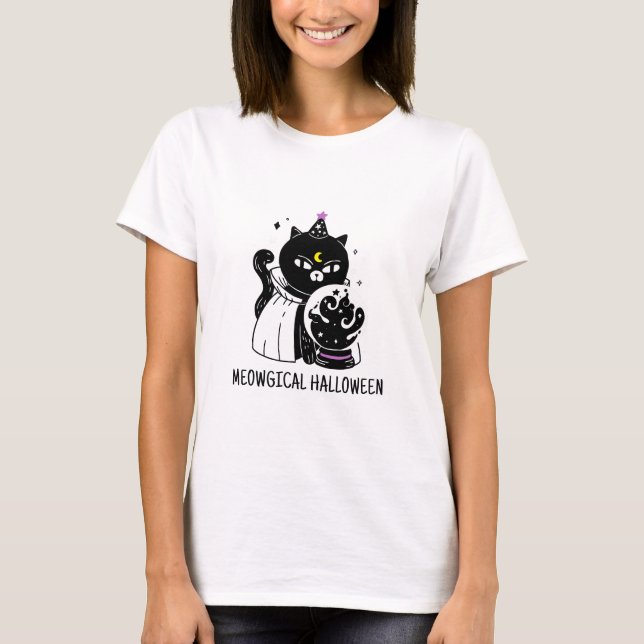 Meowgical Halloween T-Shirt (Vorderseite)