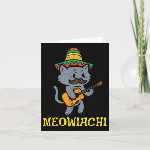 Meowiachi Cat Mariachi Funny Cinco De Mayo Mexican Karte