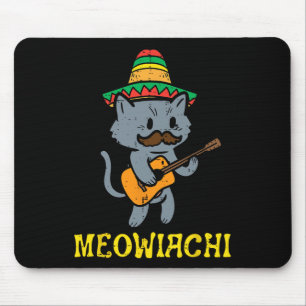 Meowiachi Cat Mariachi Funny Cinco De Mayo Mexican Mousepad