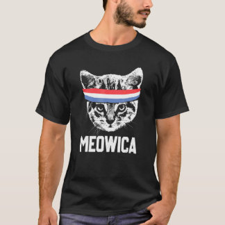 Meowica 4. Juli Pawtriotische Kitty Merica Katze U T-Shirt
