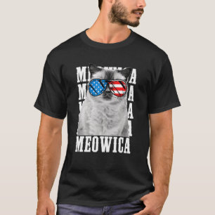 Meowica Cat Eagle American Symbol Usa Patriotic T-Shirt