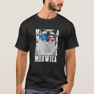 Meowica Cat Eagle American Symbol Usa Patriotic T-Shirt