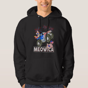 Meowica Katzenmonster Truck American Flag 4t Hoodie
