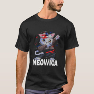 Meowica Ninja Haustier Katze 4. Juli Patriotisch A T-Shirt