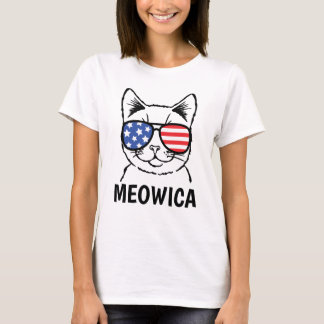 Meowica Shirt, Funny Cat, Patriotic, 4. Juli T-Shirt
