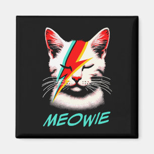 Meowie Cat Rock Music Concept Band Men Kids Women Magnet