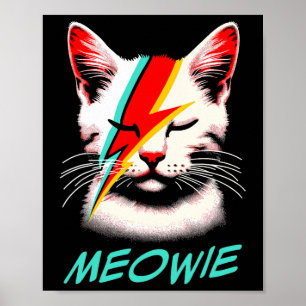 Meowie Cat Rock Music Concept Band Men Kids Women Poster
